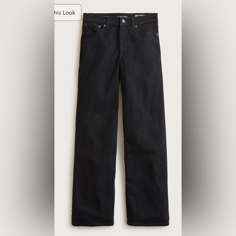 J.Crew Tall slim-wide jean in black rinse - Picture 5 of 11